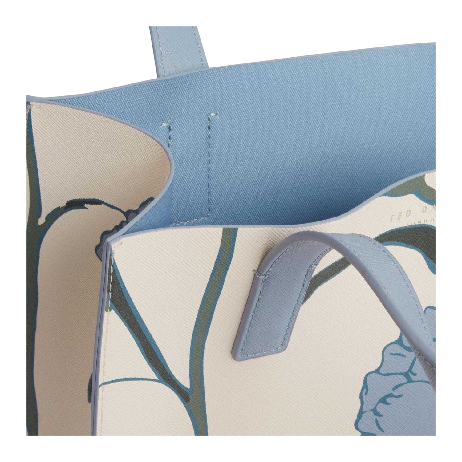 Light Blue - Side - Ted Baker Tyecon Floral Everyday Tote Bag