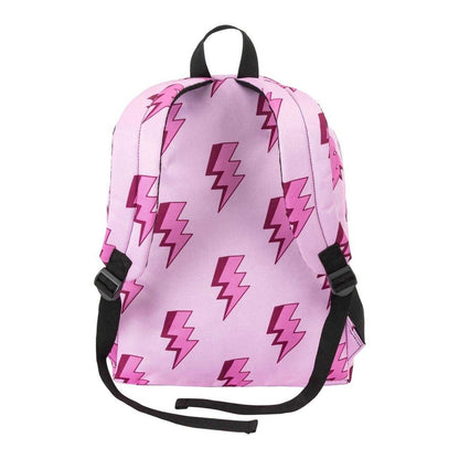 Pink - Back - Hot Tuna Campus Lightning Bolt Backpack