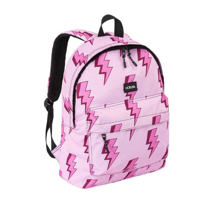 Pink - Side - Hot Tuna Campus Lightning Bolt Backpack