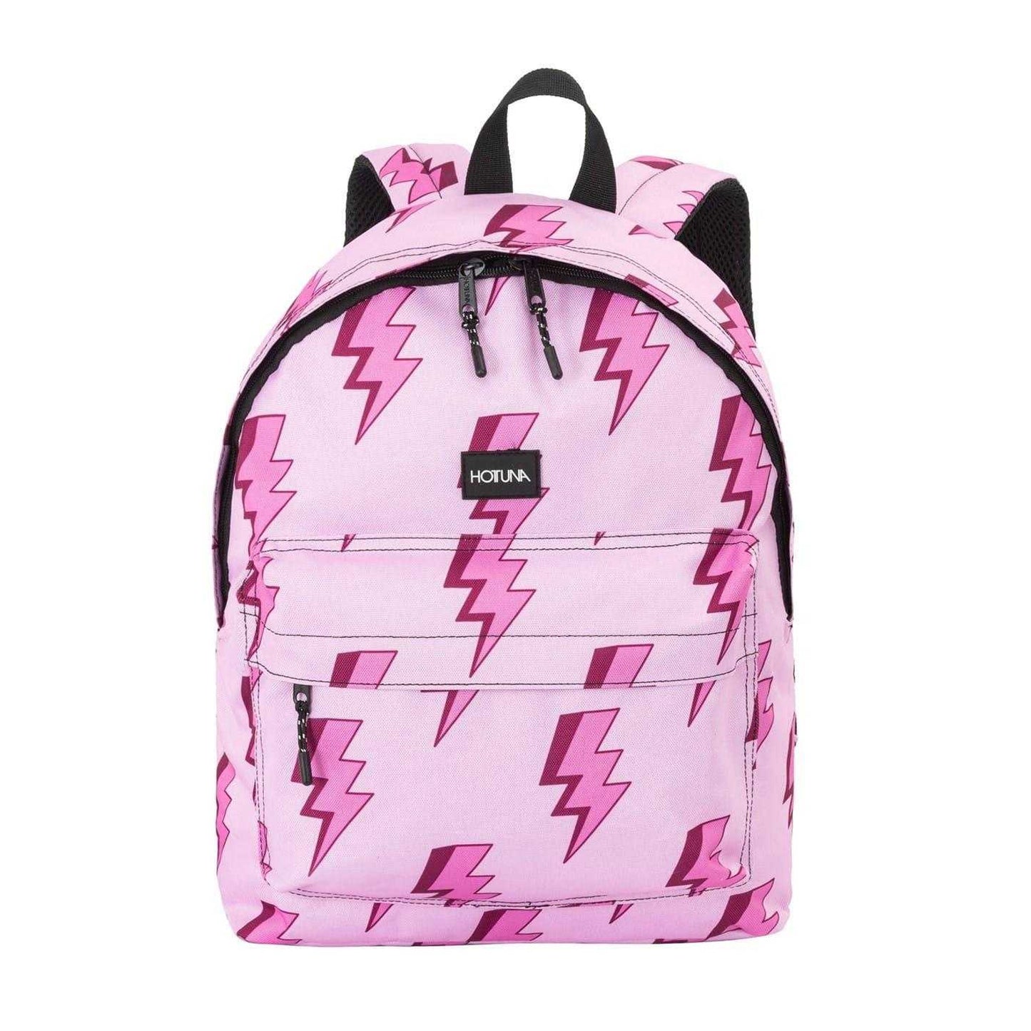 Pink - Front - Hot Tuna Campus Lightning Bolt Backpack