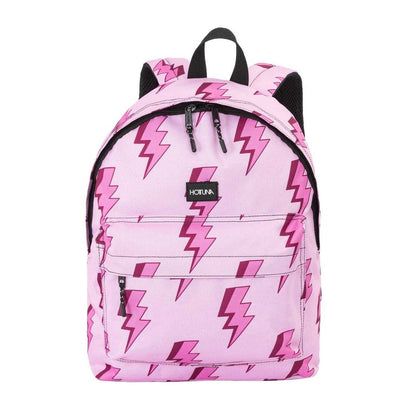 Pink - Front - Hot Tuna Campus Lightning Bolt Backpack