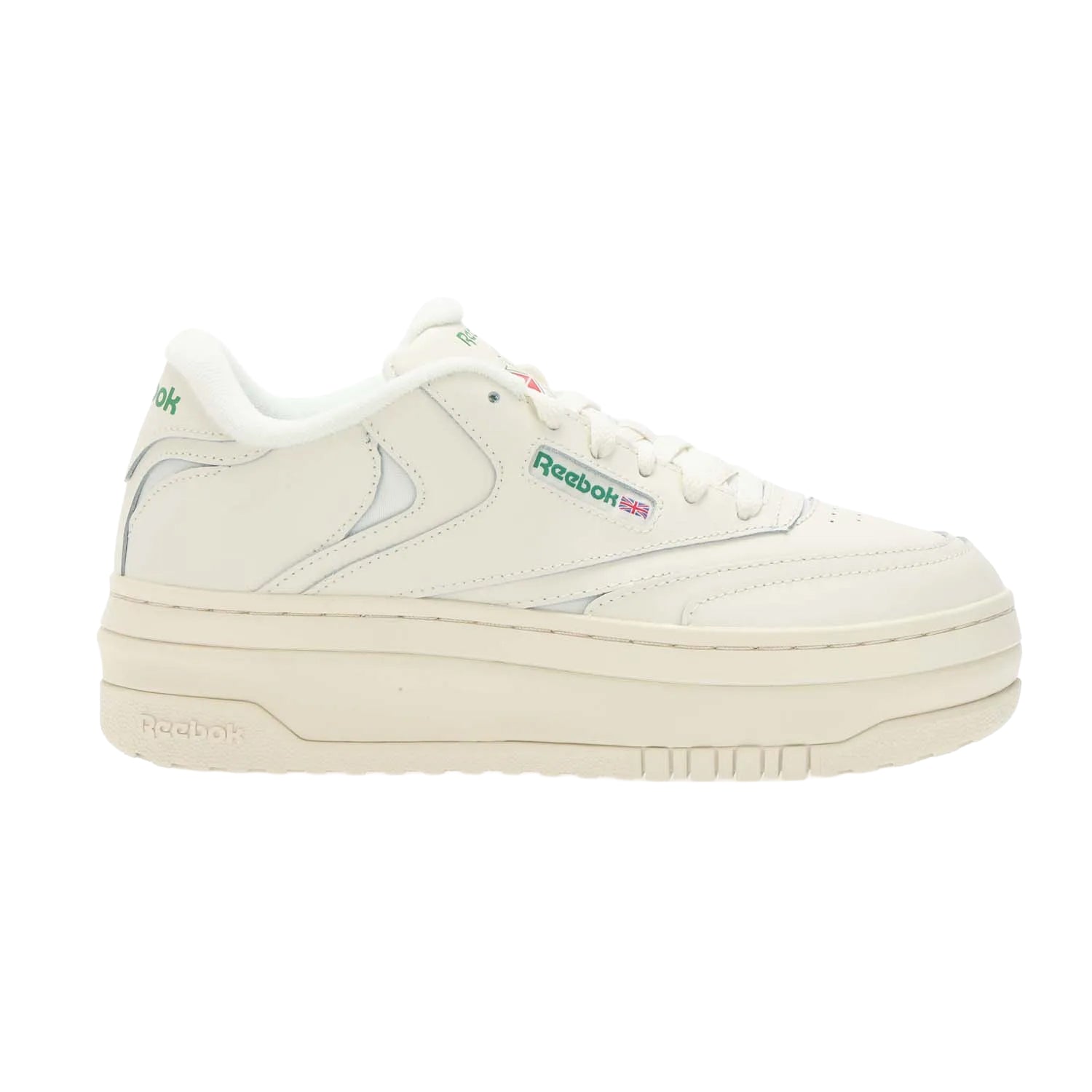 White - Side - Reebok Womens-Ladies Classics Club C Extra Leather Trainers