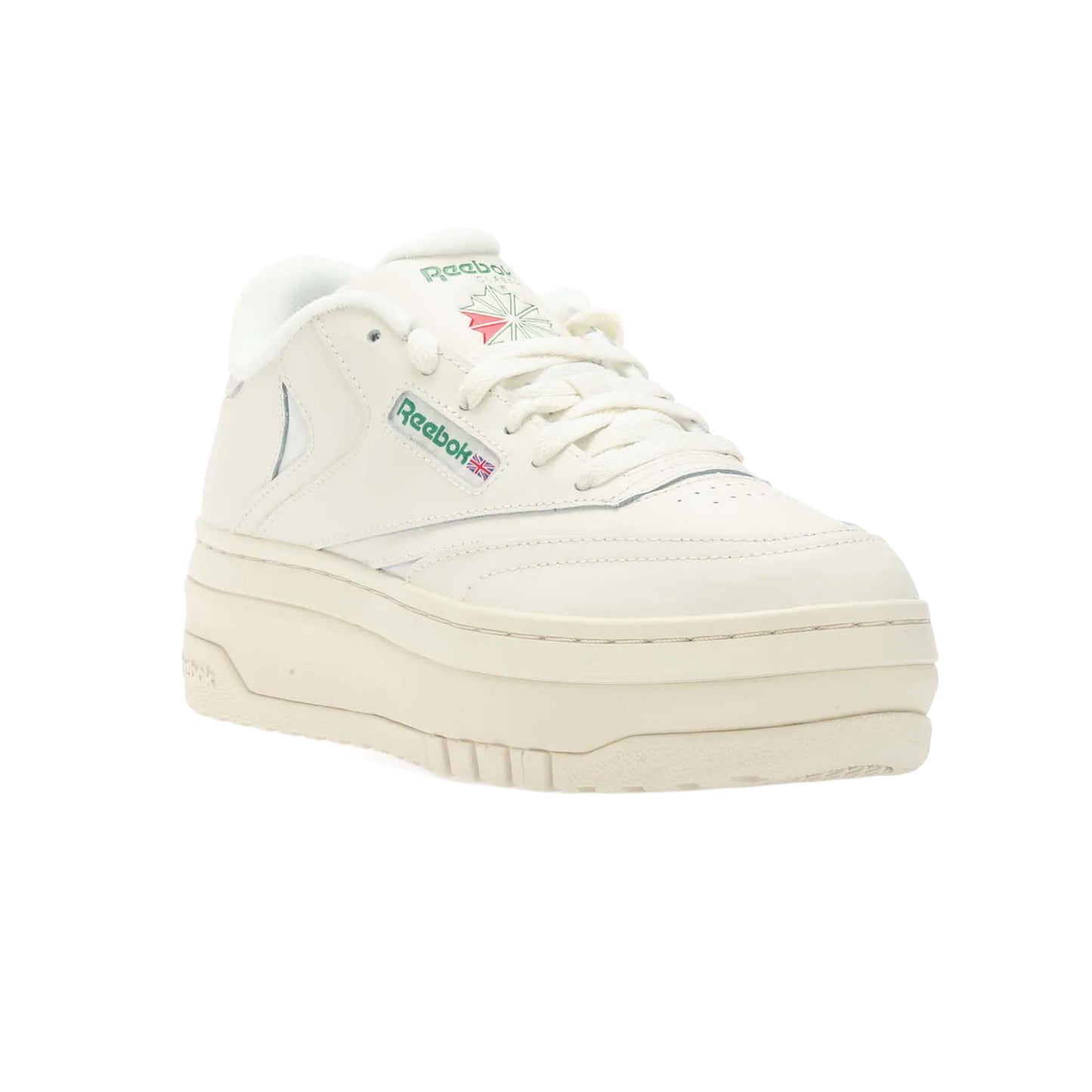 White - Front - Reebok Womens-Ladies Classics Club C Extra Leather Trainers