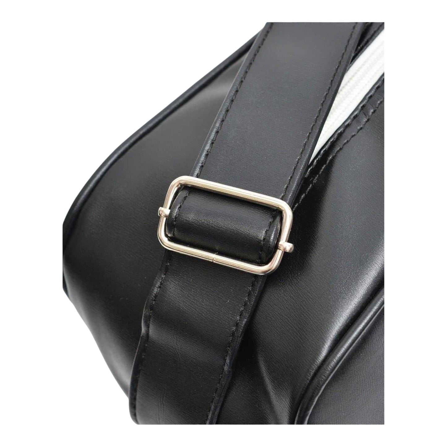 Black-White - Side - Lambretta Wordmark Travel Shoulder Bag