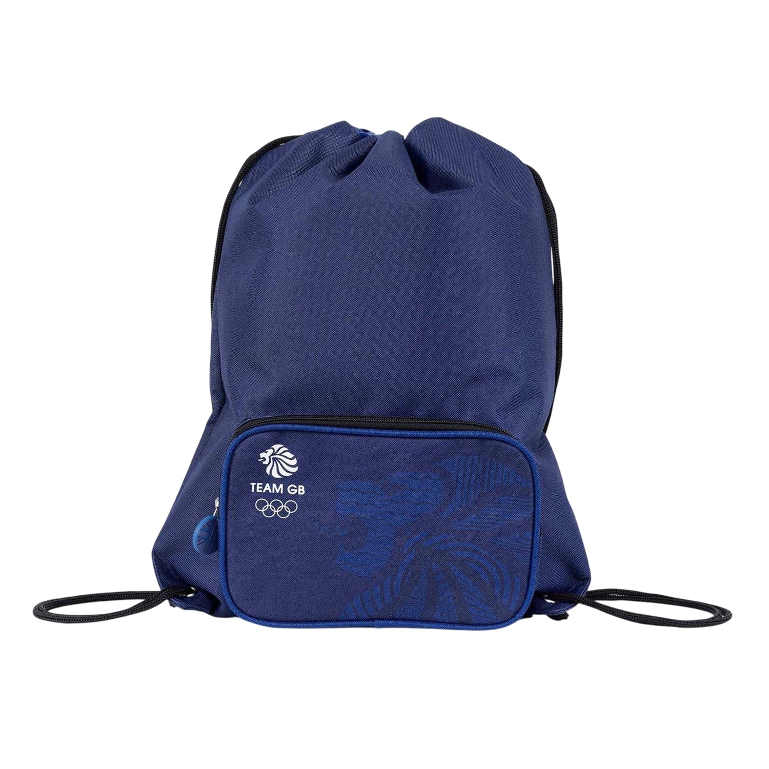 Blue - Front - Team GB Logo Gym Drawstring Bag