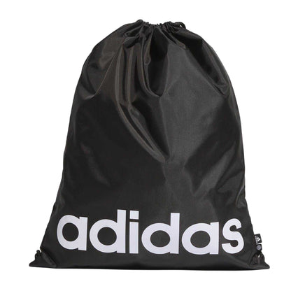 Black-White - Front - Adidas Essentials Logo Gym Drawstring Bag