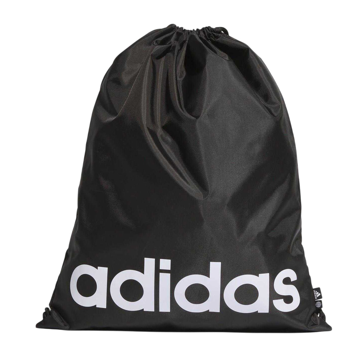 Black-White - Front - Adidas Essentials Logo Gym Drawstring Bag