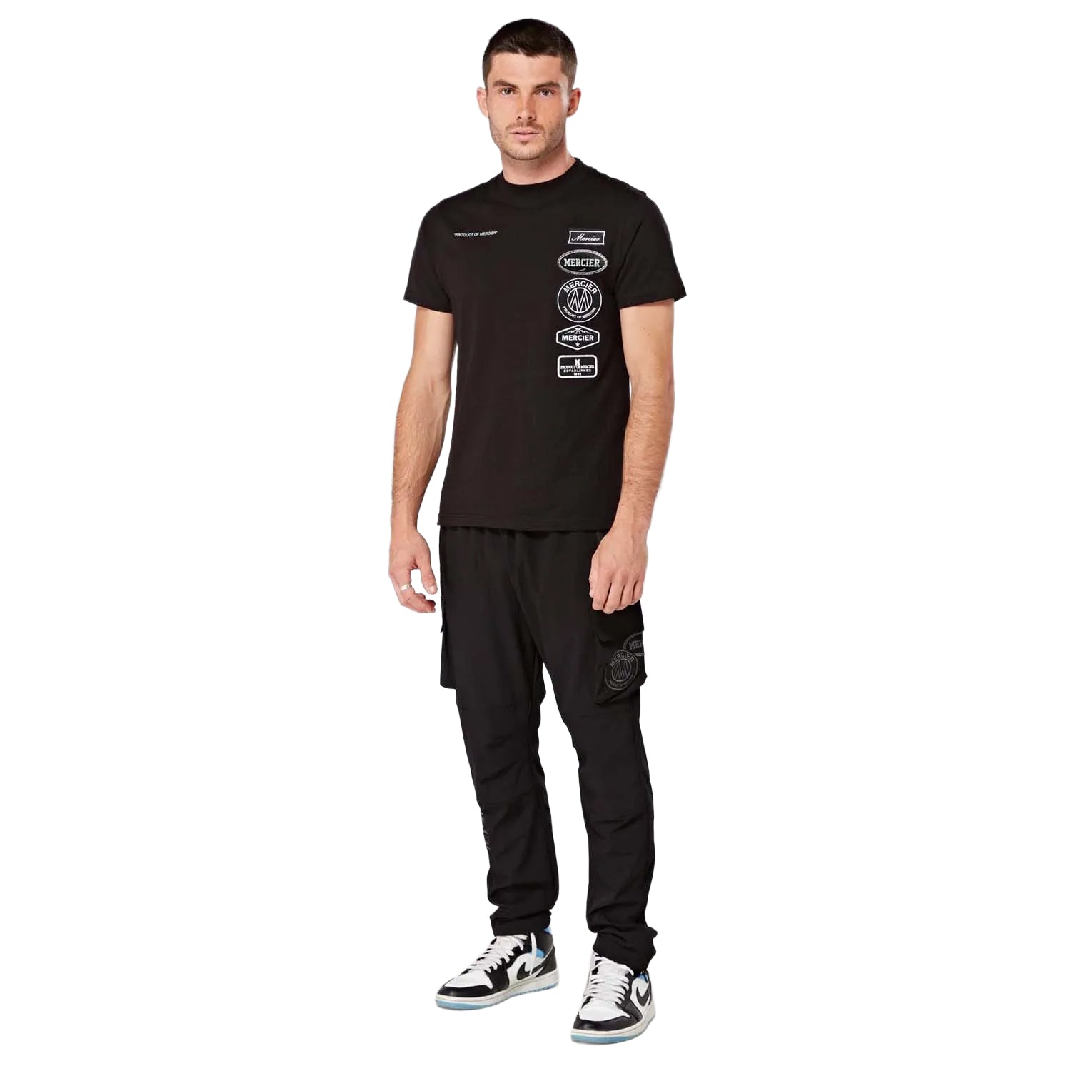 Black - Back - Mercier Mens Mono Hybrid T-Shirt