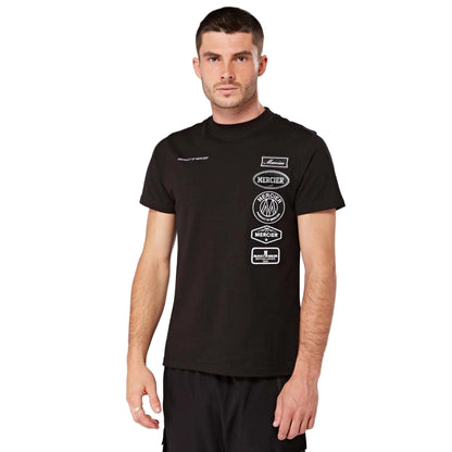 Black - Front - Mercier Mens Mono Hybrid T-Shirt