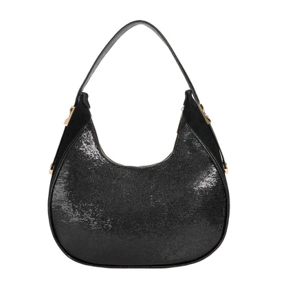 Black - Back - Dune London Dedicated Gold Detail Hobo Bag