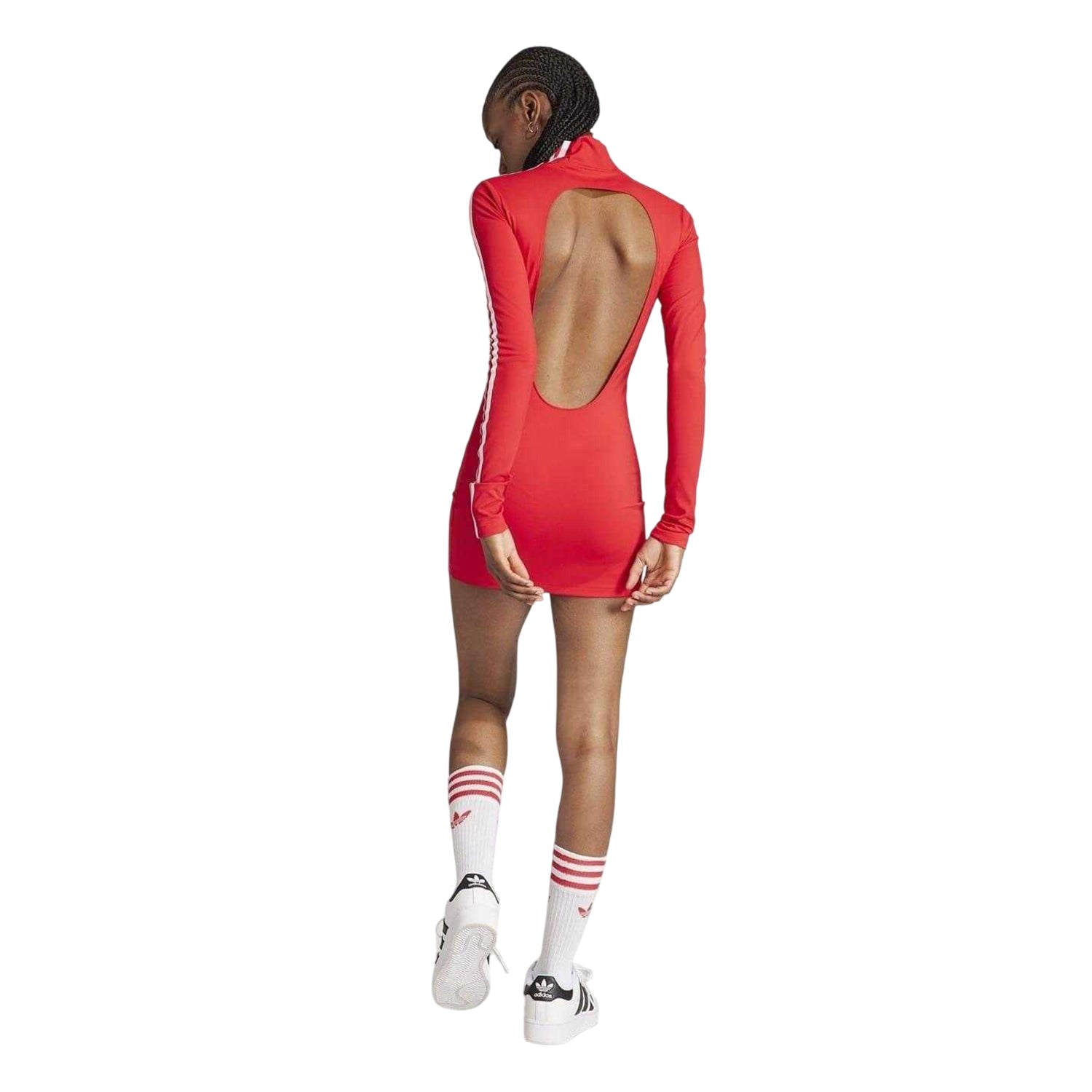 Red - Back - Adidas Womens-Ladies Originals Mini Dress