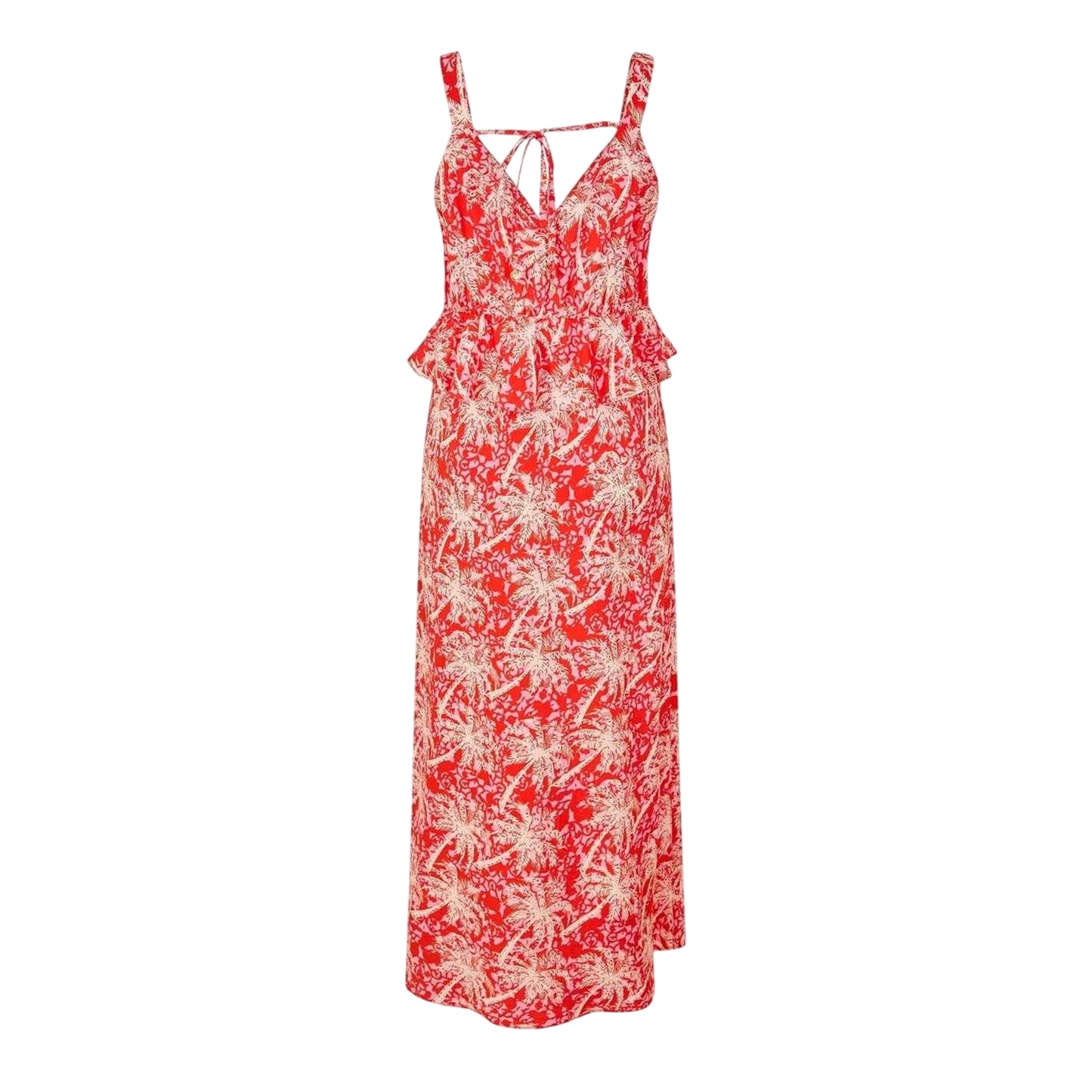 Tropical Palms - Back - Biba Womens-Ladies Palm Tree Sleeveless Sundress