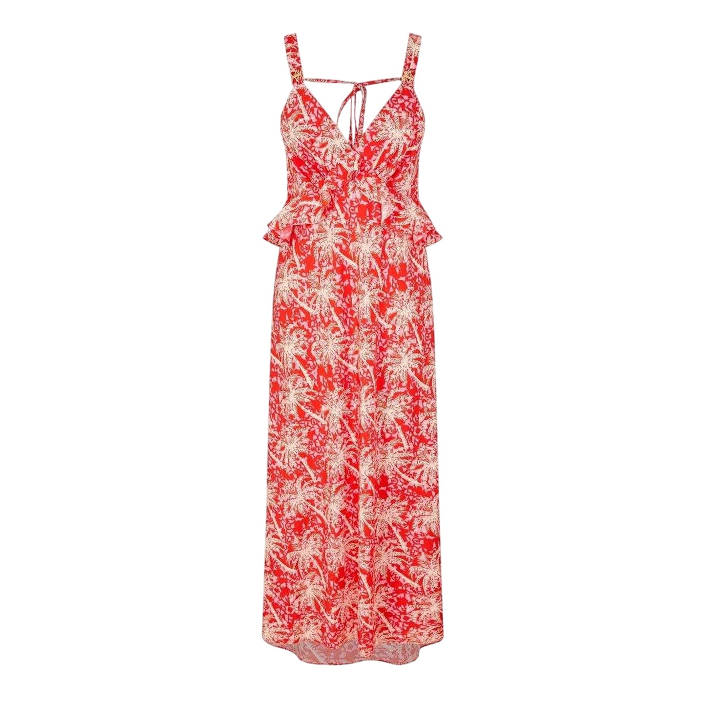 Tropical Palms - Front - Biba Womens-Ladies Palm Tree Sleeveless Sundress