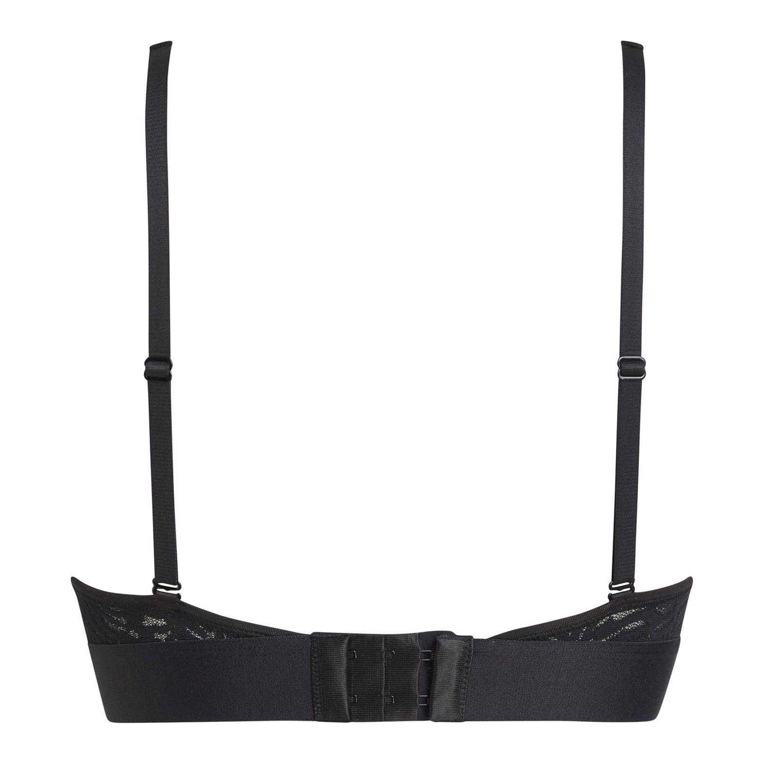 Black - Back - Calvin Klein Womens-Ladies Zebra Print Nylon Adjustable Bralette