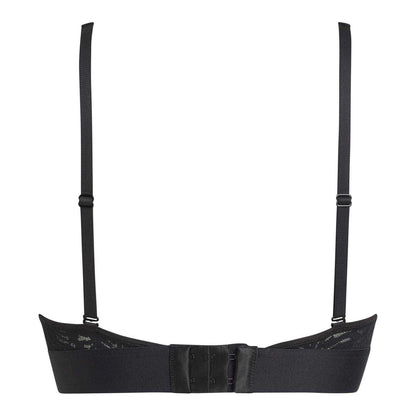 Black - Back - Calvin Klein Womens-Ladies Zebra Print Nylon Adjustable Bralette