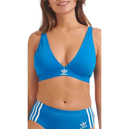 Blue - Front - Adidas Womens-Ladies Cotton Blend Comfort Bra