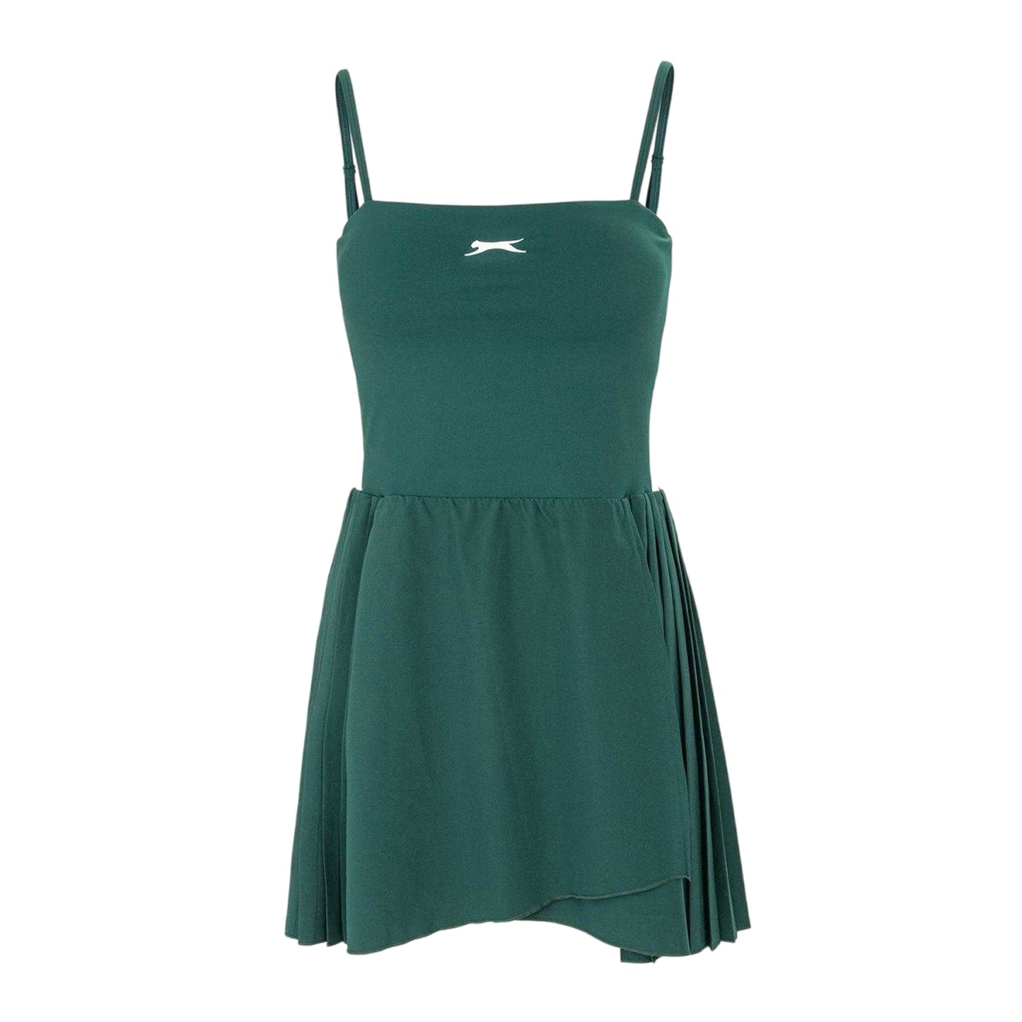 Forest Green - Front - Slazenger Womens-Ladies Pleated Fitted Tennis Athletic Dress