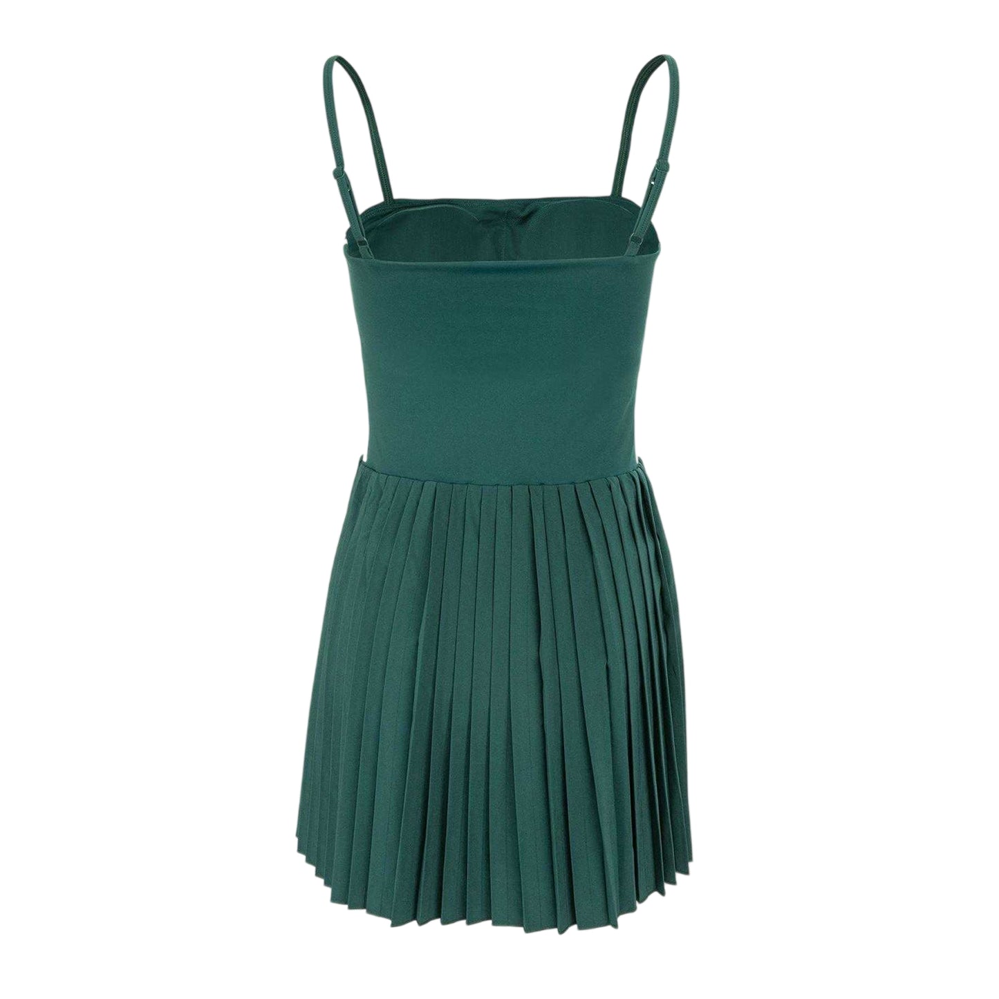 Forest Green - Back - Slazenger Womens-Ladies Pleated Fitted Tennis Athletic Dress