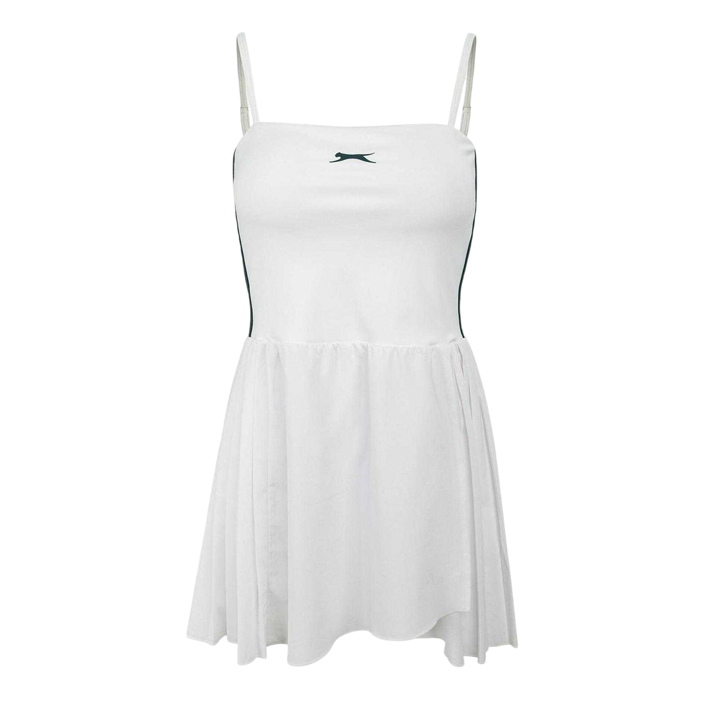 White - Front - Slazenger Womens-Ladies Pleated Fitted Tennis Athletic Dress