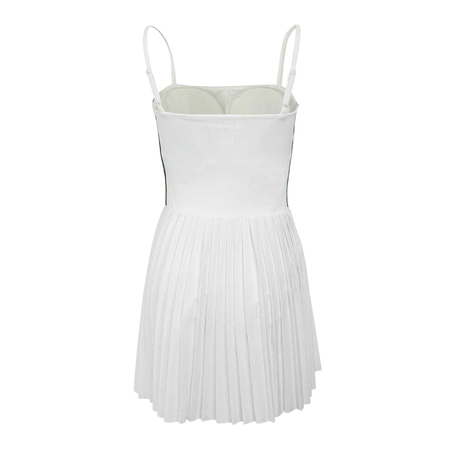 White - Back - Slazenger Womens-Ladies Pleated Fitted Tennis Athletic Dress