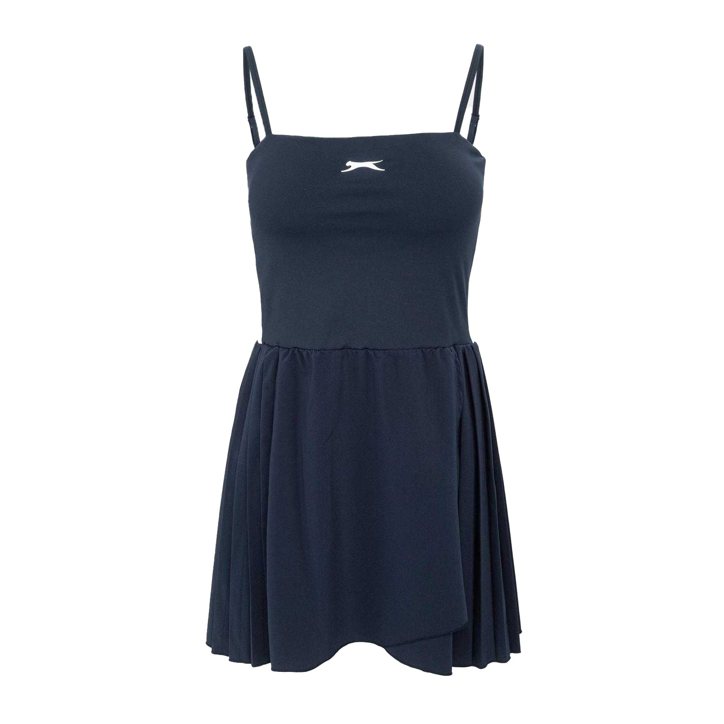Navy - Front - Slazenger Womens-Ladies Pleated Fitted Tennis Athletic Dress