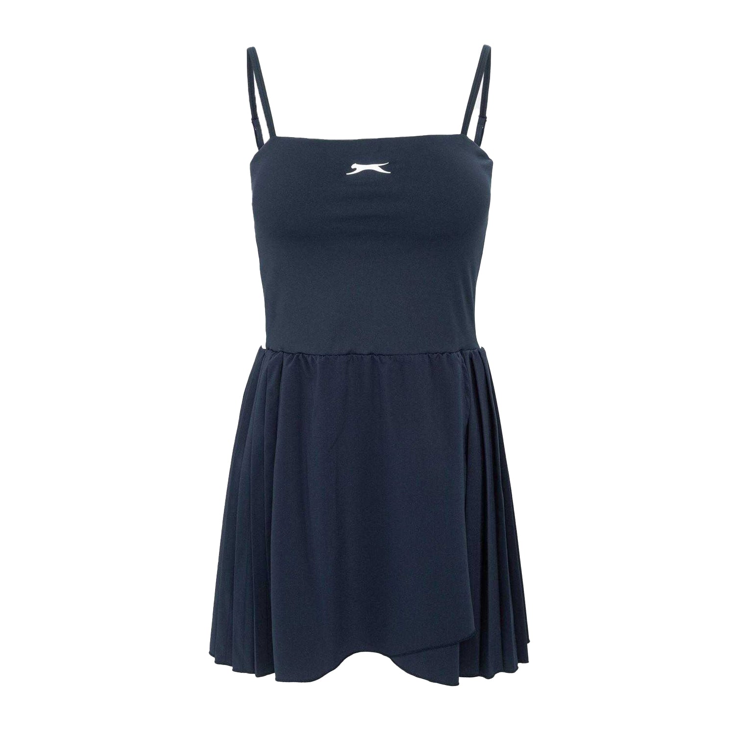 Navy - Front - Slazenger Womens-Ladies Pleated Fitted Tennis Athletic Dress