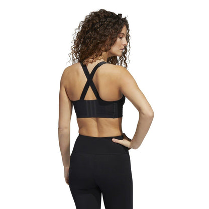 Black-White - Lifestyle - Adidas Womens-Ladies TLRD Impact Sports Bra