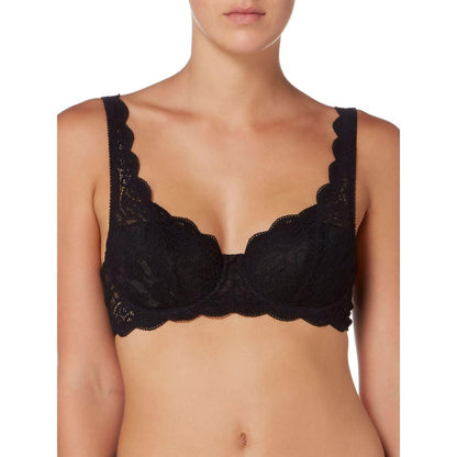Black - Side - Triumph Womens-Ladies Amourette Floral Embroidery Bra
