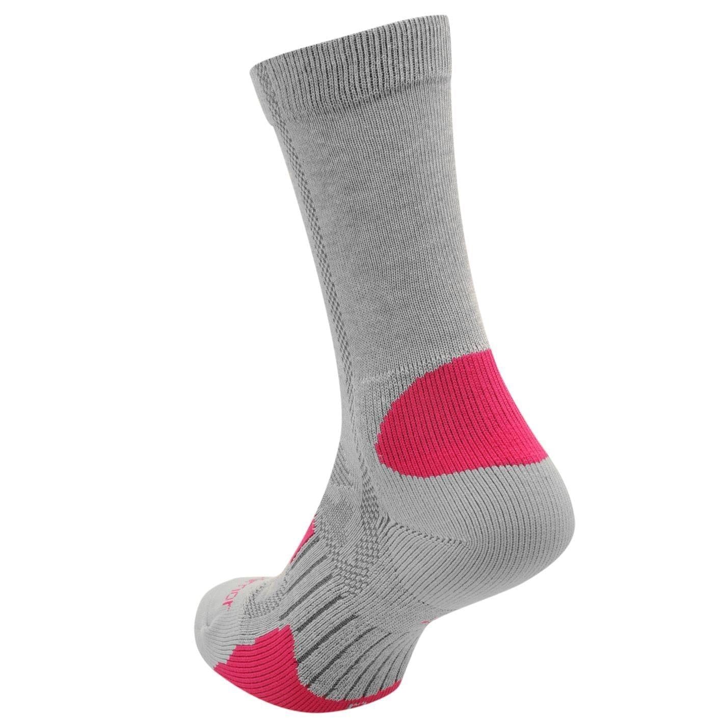 Light Grey-Fuchsia - Side - Karrimor Womens-Ladies Walking Socks (Pack of 2)