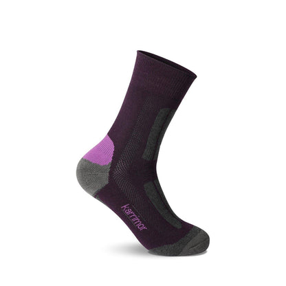Purple - Back - Karrimor Womens-Ladies Walking Socks (Pack of 2)