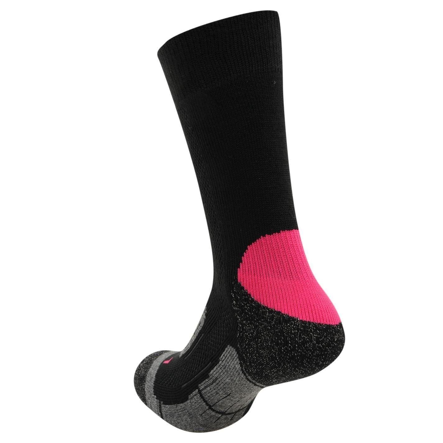 Black-Fucshia Passion - Side - Karrimor Womens-Ladies Walking Socks (Pack of 2)