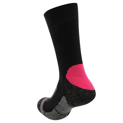 Black-Fucshia Passion - Side - Karrimor Womens-Ladies Walking Socks (Pack of 2)