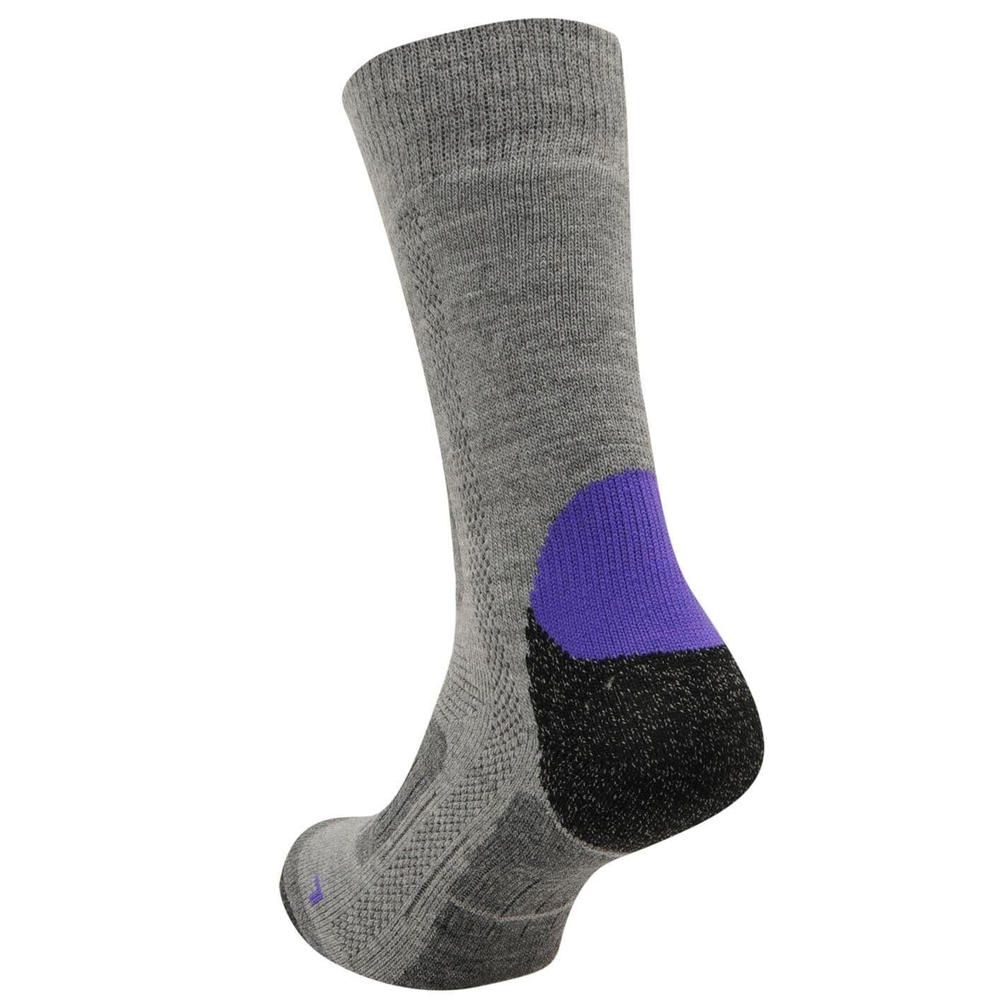 Grey-Purple - Side - Karrimor Womens-Ladies Walking Socks (Pack of 2)