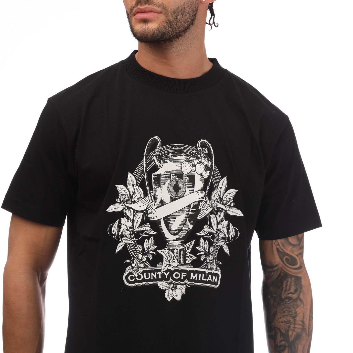 Black-White - Side - Marcelo Burlon Unisex Adult County Of Milan Cup Regular T-Shirt