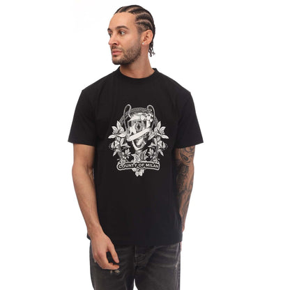 Black-White - Front - Marcelo Burlon Unisex Adult County Of Milan Cup Regular T-Shirt