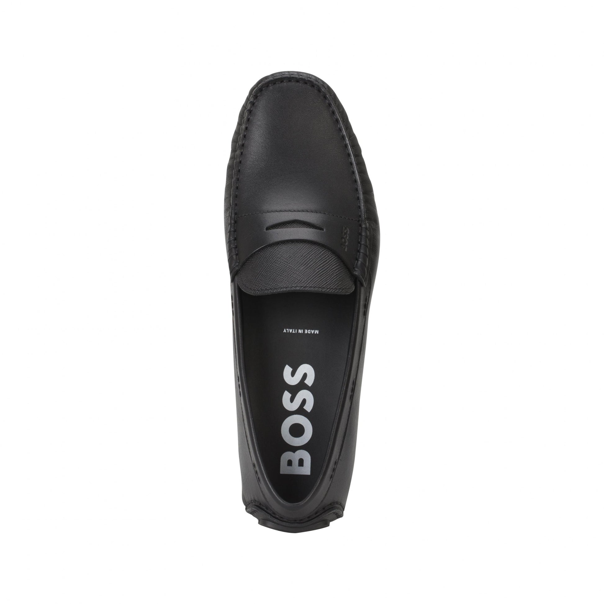 Black - Lifestyle - Boss Mens Driver Leather Moccasins