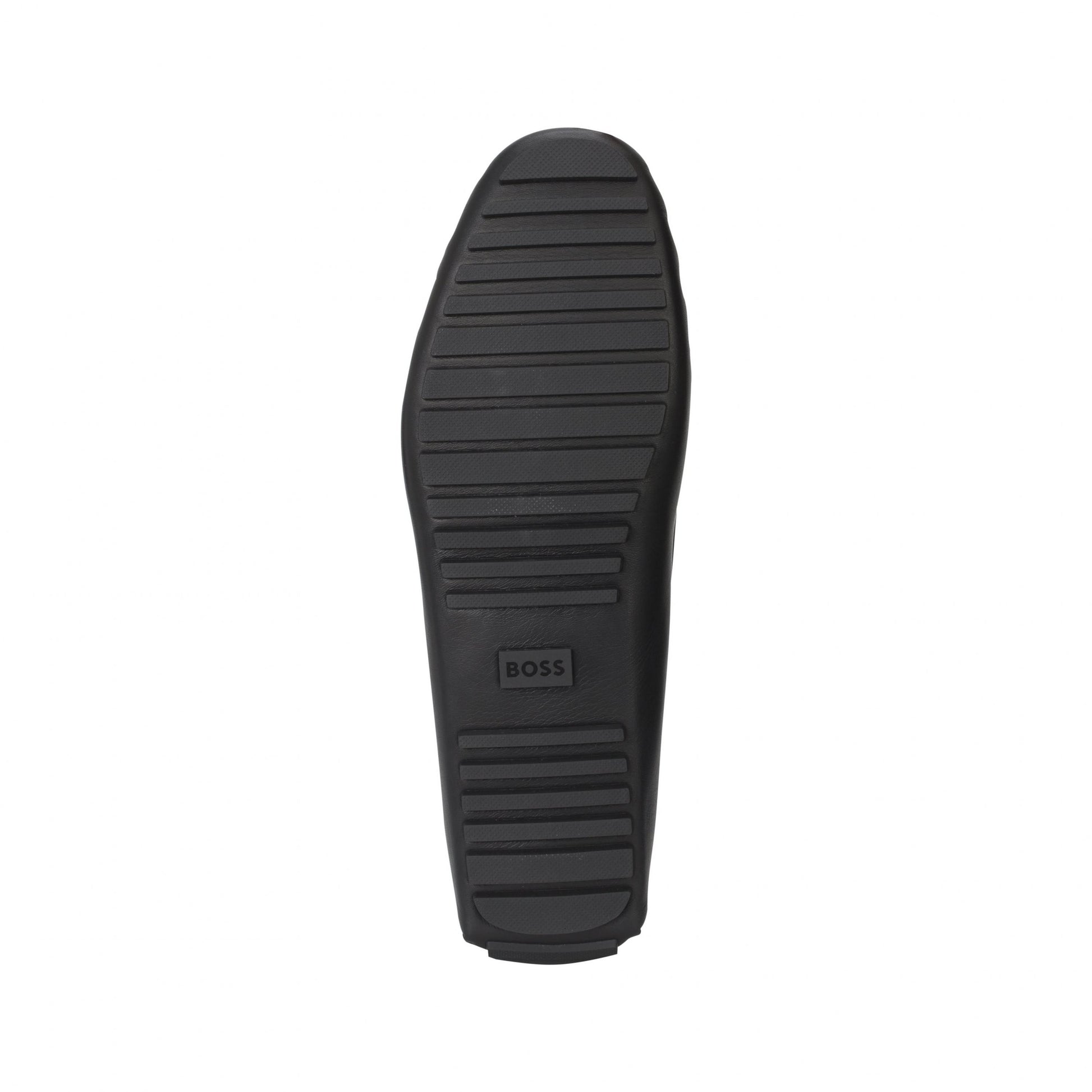 Black - Pack Shot - Boss Mens Driver Leather Moccasins