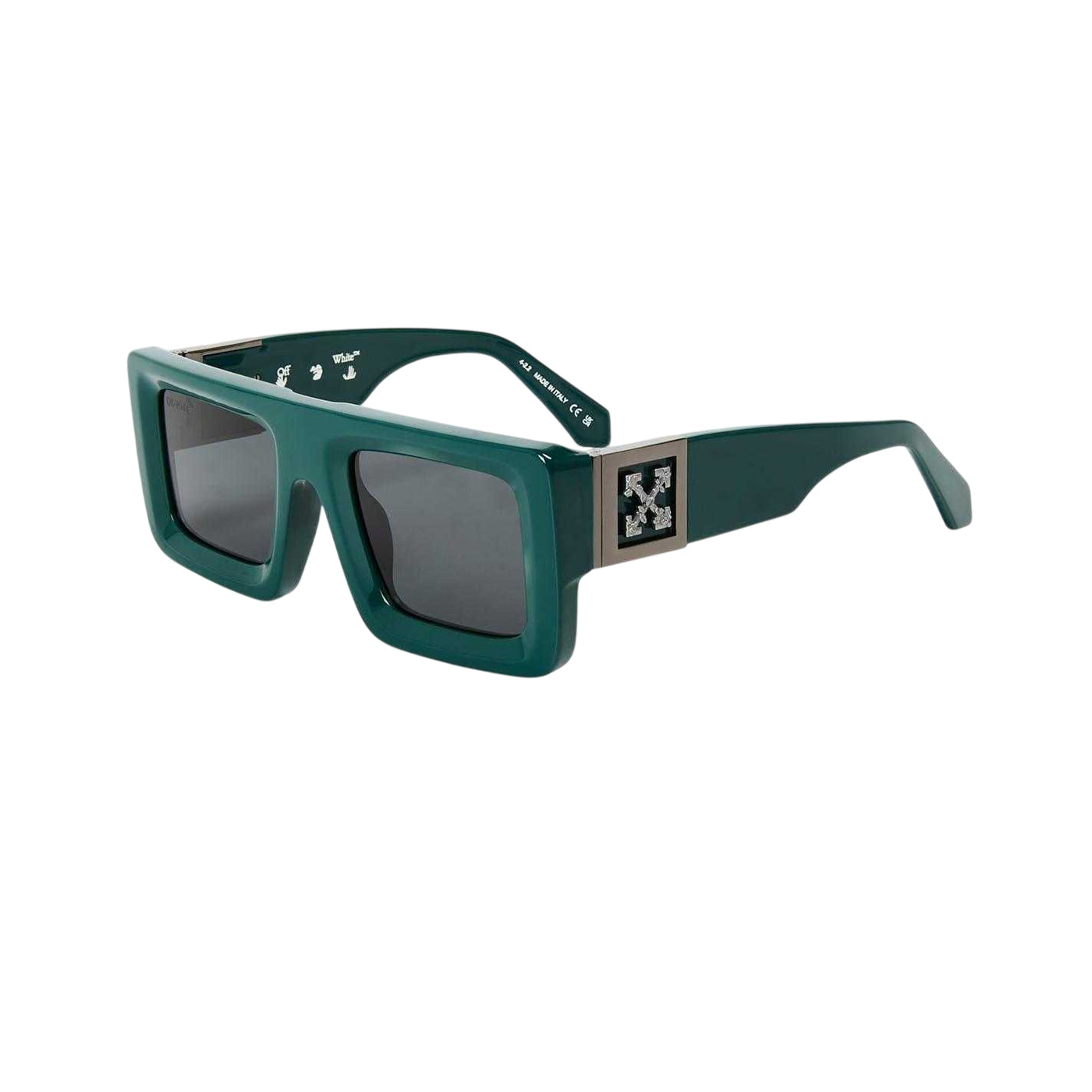 Green-Dark Grey - Front - Off-White Unisex Adult Square Sunglasses