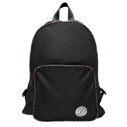 Black - Front - Pretty Green Bramhall Paisley Backpack