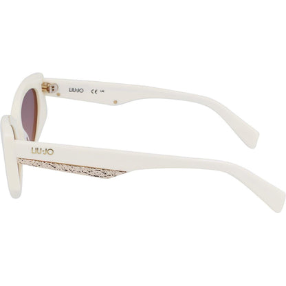 White - Side - Liu Jo Womens-Ladies Cat Eye Sunglasses