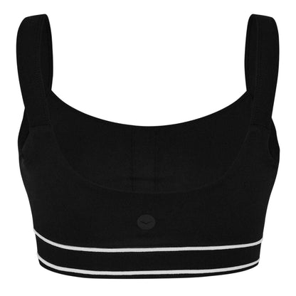 Black - Back - Everlast Womens-Ladies Contrast Logo Medium Impact Sports Bra