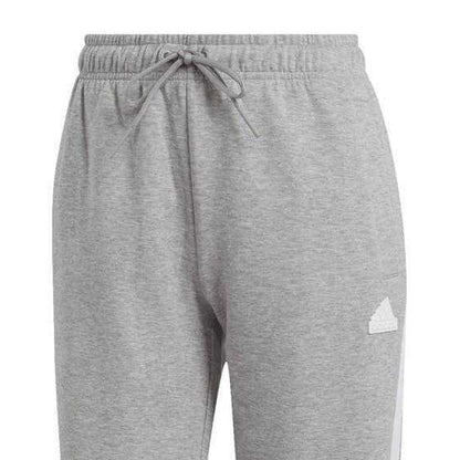 Medium Grey - Back - Adidas Womens-Ladies Future Icons 3 Stripes Tracksuit Bottoms