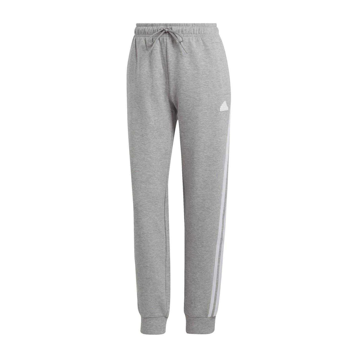 Medium Grey - Front - Adidas Womens-Ladies Future Icons 3 Stripes Tracksuit Bottoms
