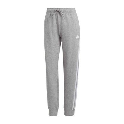 Medium Grey - Front - Adidas Womens-Ladies Future Icons 3 Stripes Tracksuit Bottoms
