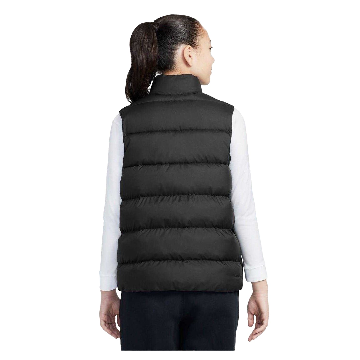 Black - Back - Nike Childrens-Kids Sleeveless Puffer Jacket