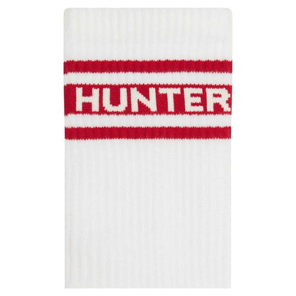 White - Back - Hunter Unisex Adult Crew Socks (Pack of 3)