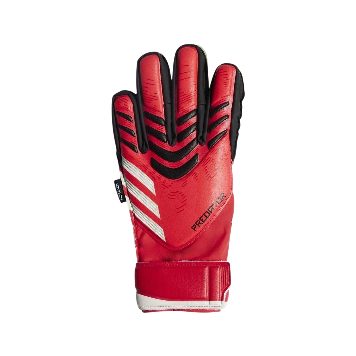 Red-Black - Back - Adidas Childrens-Kids Predator Match Fingersave Football Goalkeeper Gloves