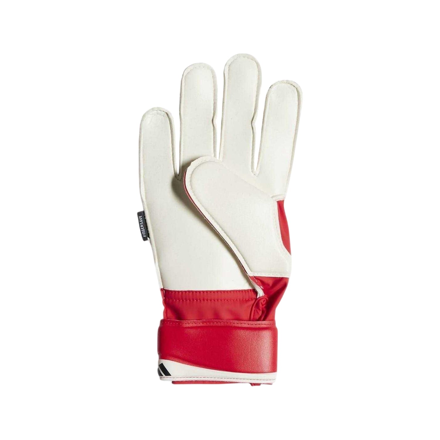 Red-Black - Side - Adidas Childrens-Kids Predator Match Fingersave Football Goalkeeper Gloves