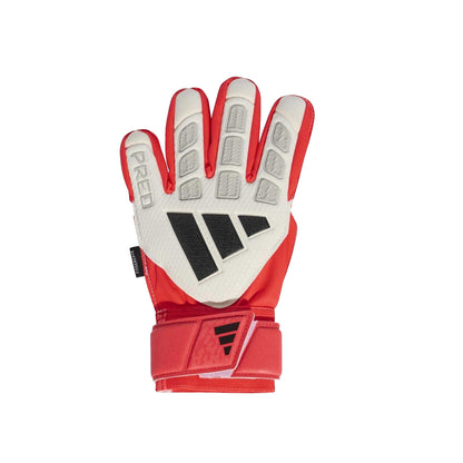 White-Red - Back - Adidas Childrens-Kids Predator Match Fingersave Football Goalkeeper Gloves