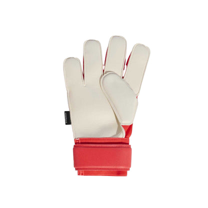 White-Red - Side - Adidas Childrens-Kids Predator Match Fingersave Football Goalkeeper Gloves